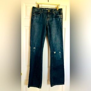 American Eagle True Boot Distress 5 Pockets Womens Jeans Size 8xlong